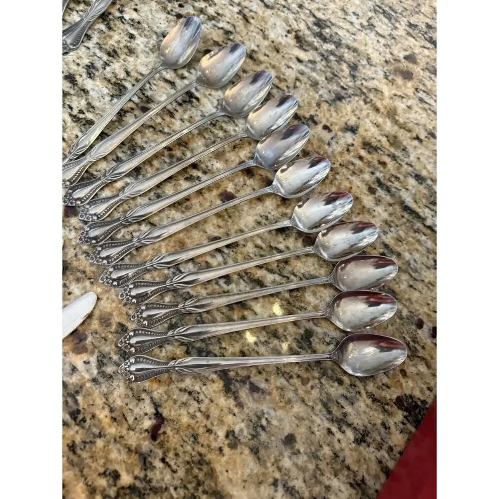 Lifetime Stainless Japan Pierrepont Flatware Mcm Set 42 Pc Service for 6 VTG
